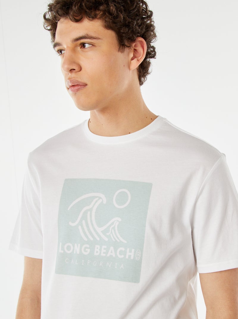 T-shirt met opschriften Wit - Kiabi