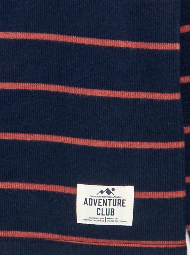 T-shirt met opstaande kraag Blauw - Kiabi