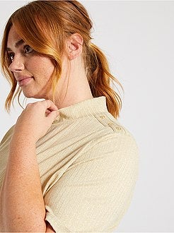 T-shirt met opstaande kraag - Kiabi