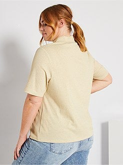 T-shirt met opstaande kraag - Kiabi