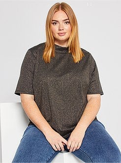 T-shirt met opstaande kraag - Kiabi