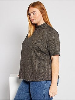 T-shirt met opstaande kraag - Kiabi