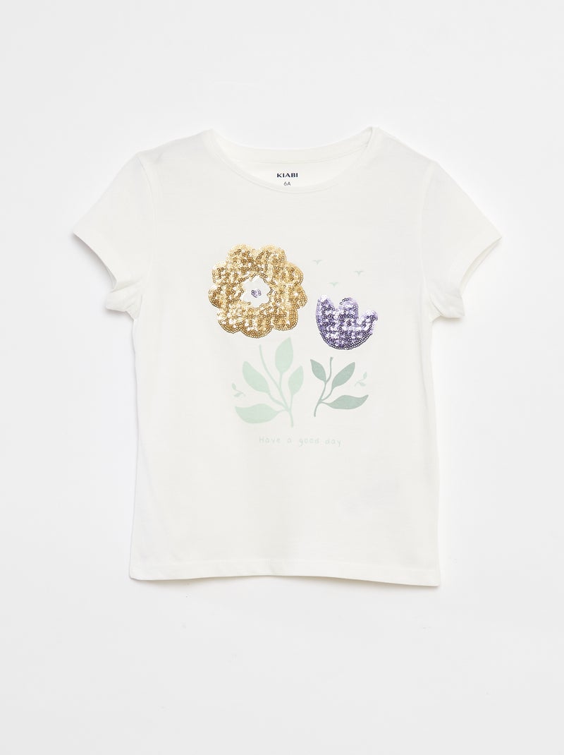 T-shirt met originele print Wit - Kiabi