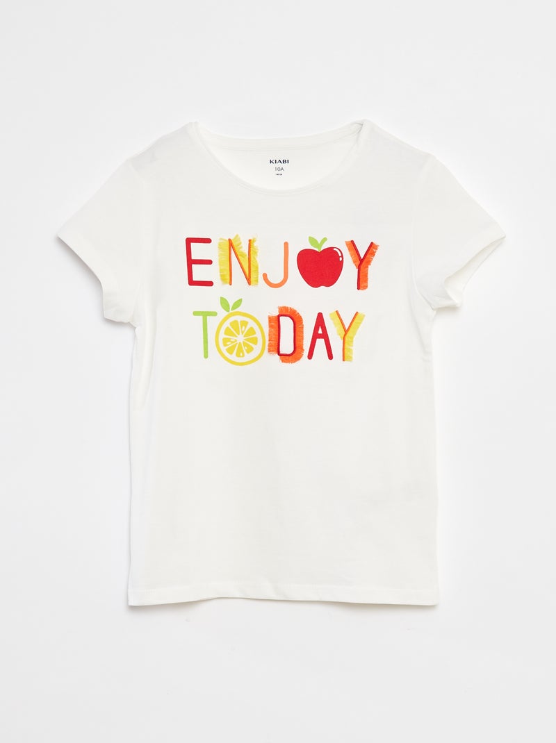 T-shirt met originele print Wit - Kiabi