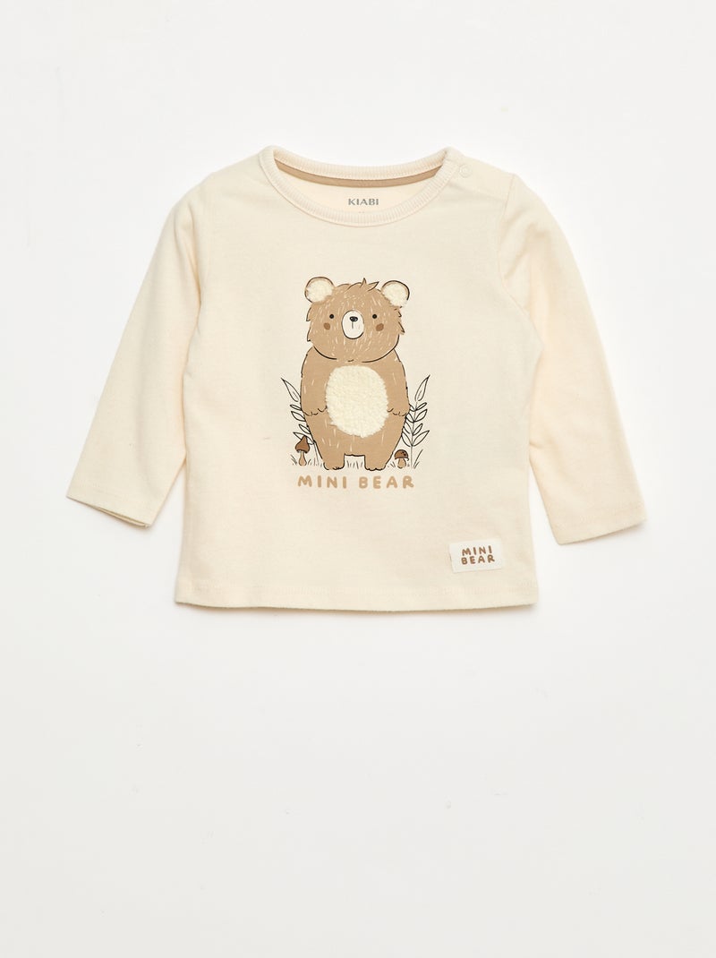 T-shirt met originele print Wit - Kiabi