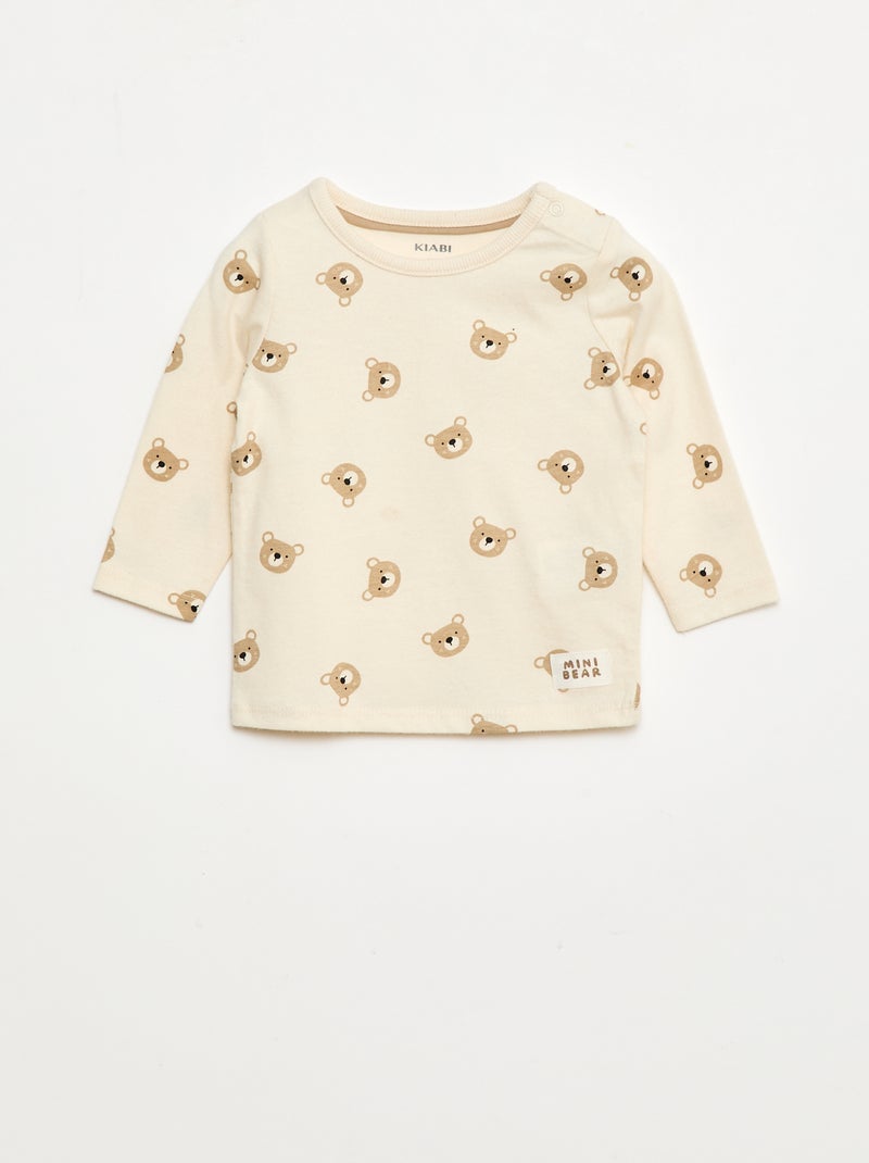 T-shirt met originele print Wit - Kiabi