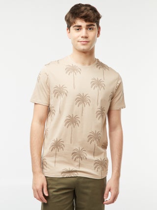 T-shirt met palmbomenprint