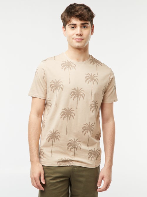 T-shirt met palmbomenprint - Kiabi