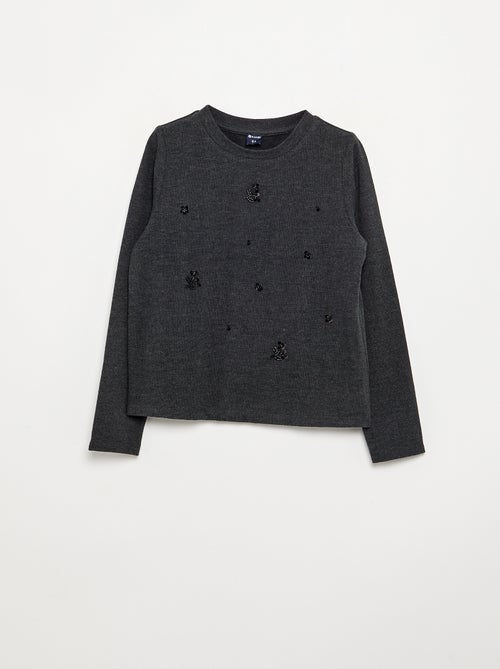 T-shirt met pareldetails - Kiabi