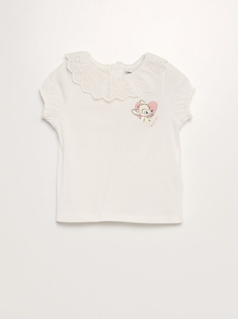 T-shirt met Peter Pan-kraagje 'Disney' WIT - Kiabi