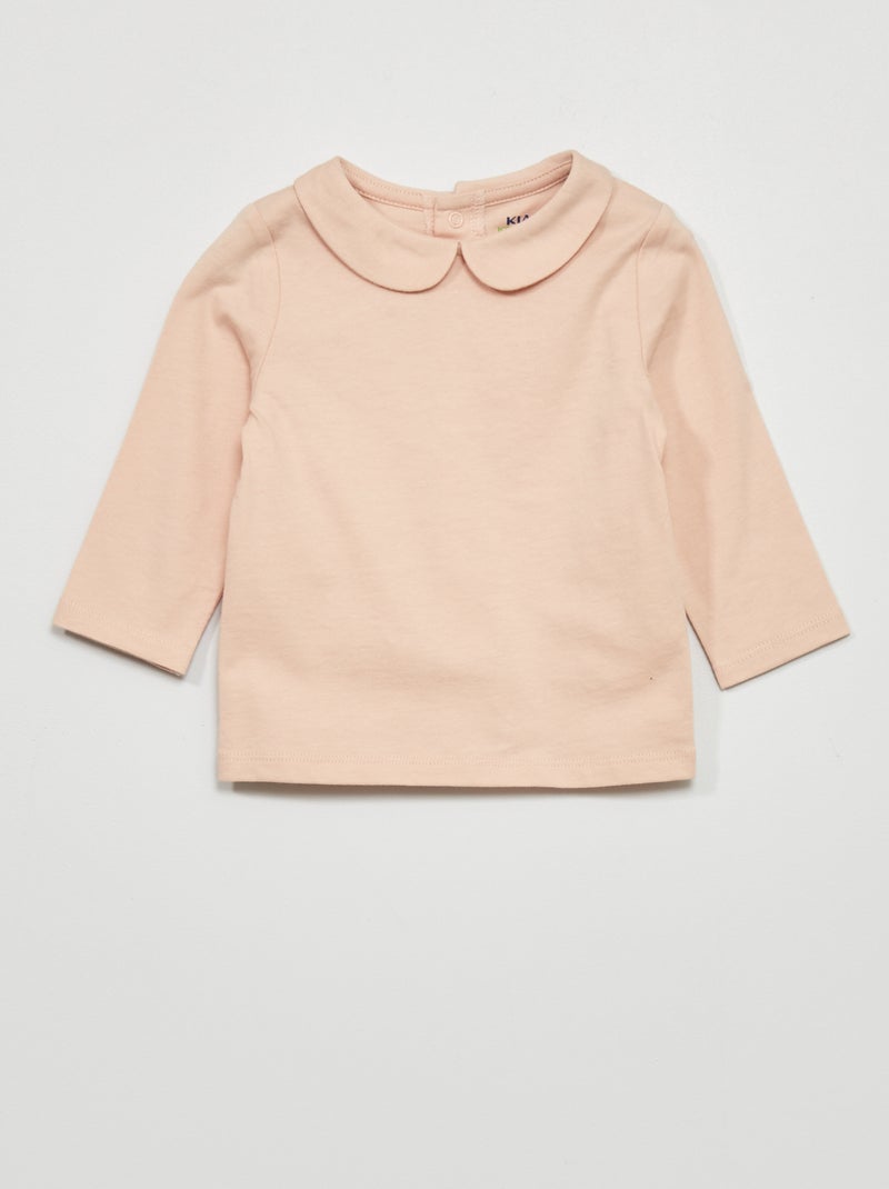 T-shirt met Peter Pan-kraagje ROSE - Kiabi