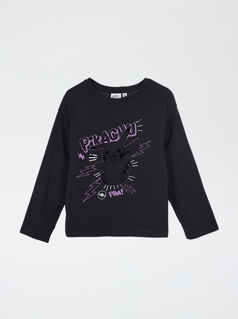 T-shirt met 'Pikachu'-print Zwart - Kiabi