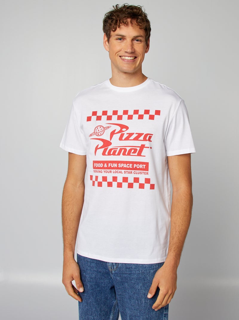 T-shirt met 'Pizza Planet'-print | 'Toy Story' WIT - Kiabi