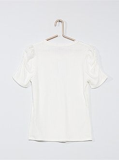 T-shirt met pofmouwen - Kiabi