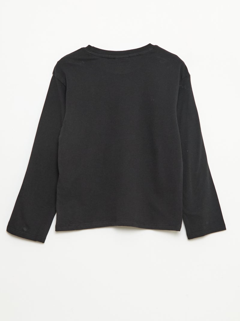 T-shirt met 'Pokémon' 'Pikachu' print, effen Zwart - Kiabi