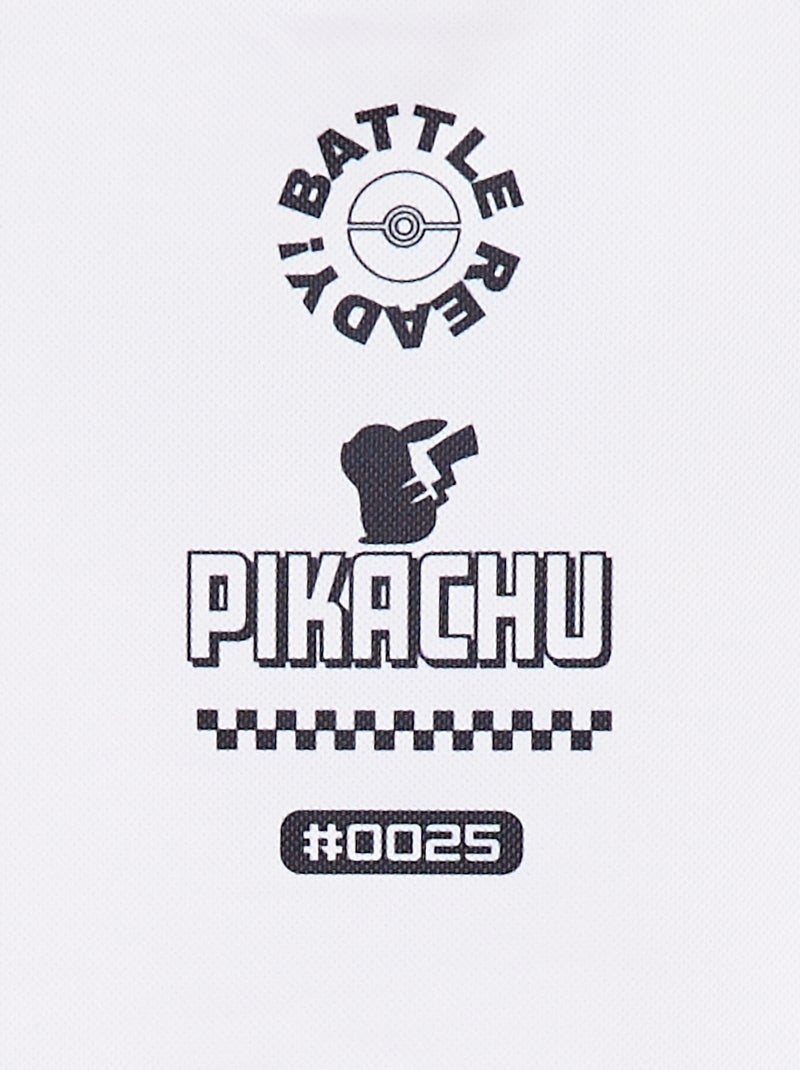 T-shirt met 'Pokémon'-print wit - Kiabi