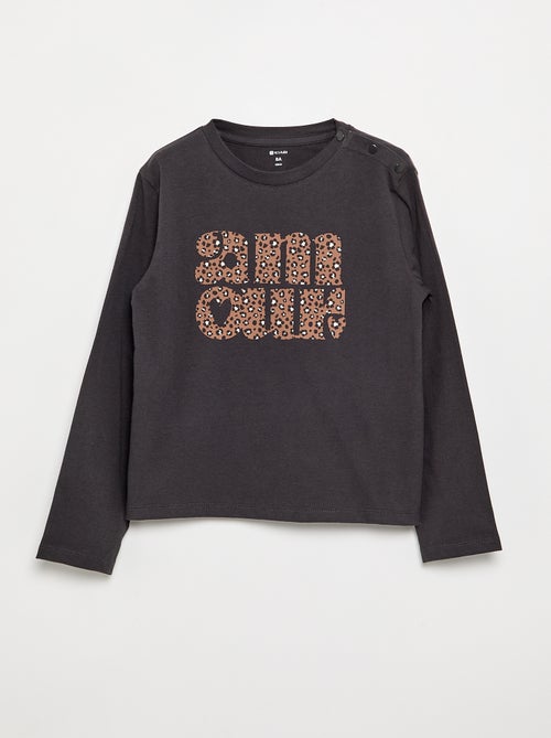 T-shirt met print - gemakkelijk aan te trekken collectie - Kiabi