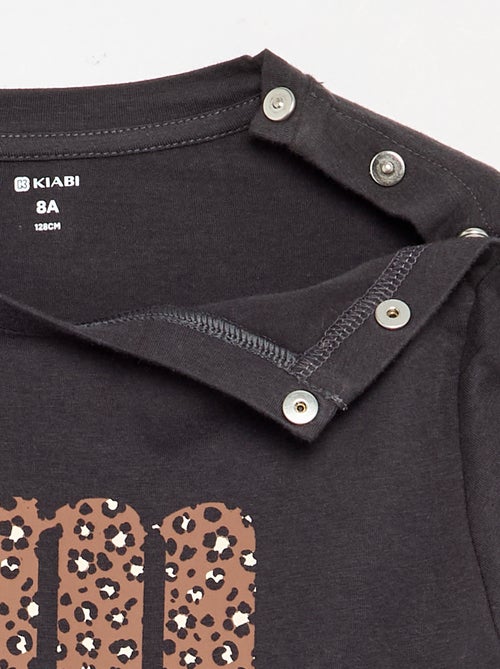 T-shirt met print - gemakkelijk aan te trekken collectie - Kiabi