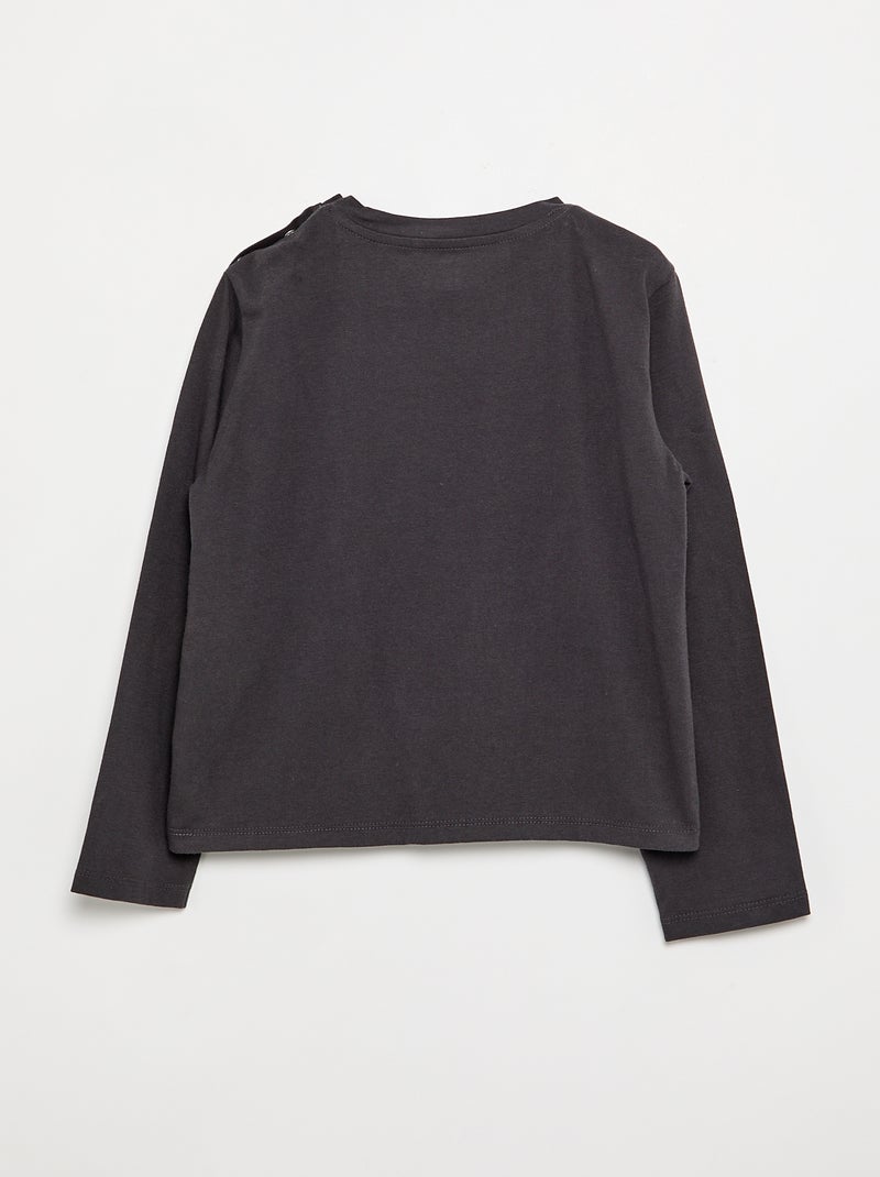 T-shirt met print - gemakkelijk aan te trekken collectie Grijs - Kiabi