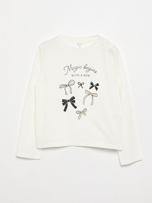 T-shirt met print - gemakkelijk aan te trekken collectie - Kiabi