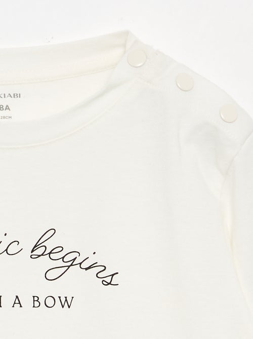 T-shirt met print - gemakkelijk aan te trekken collectie - Kiabi