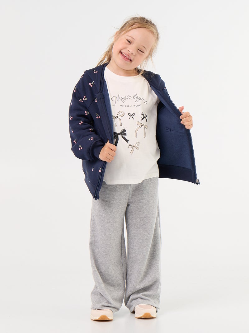 T-shirt met print - gemakkelijk aan te trekken collectie Wit - Kiabi