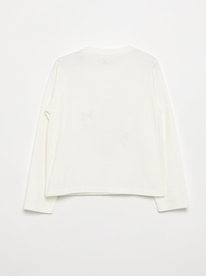 T-shirt met print - gemakkelijk aan te trekken collectie Wit - Kiabi