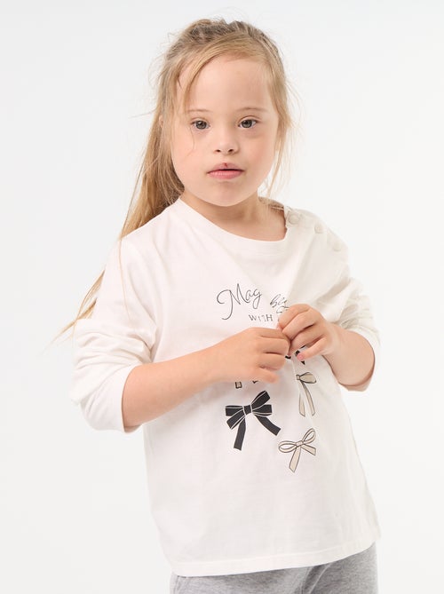 T-shirt met print - gemakkelijk aan te trekken collectie - Kiabi