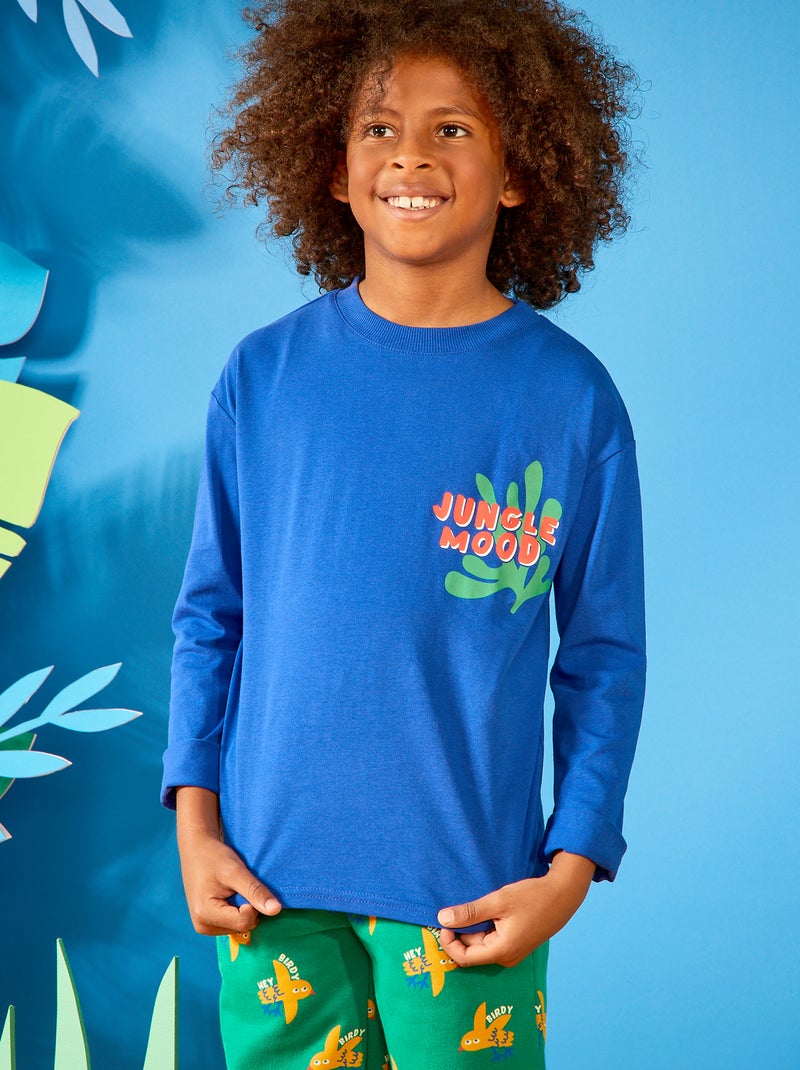 T-shirt met print - 'Grafik Edition' BLAUW - Kiabi