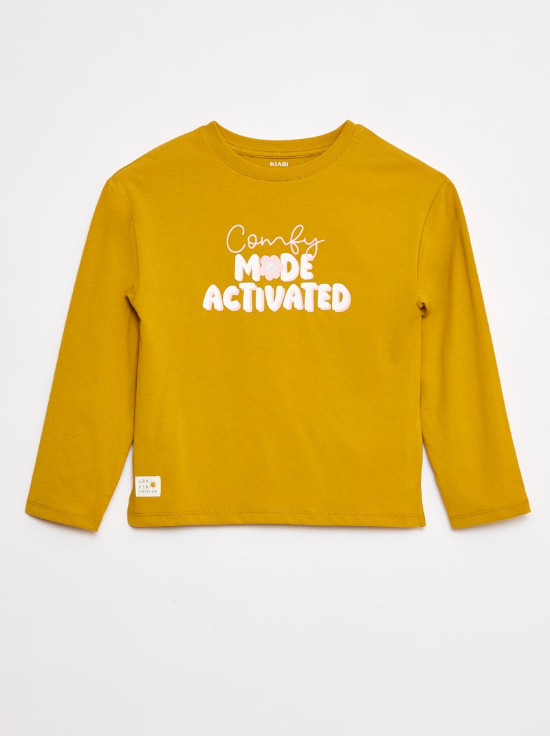 T-shirt met print - Grafik Edition Geel - Kiabi