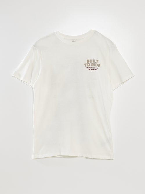 T-shirt met print achteraan - Kiabi