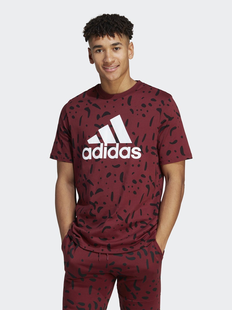 T-shirt met print 'adidas' ROOD - Kiabi