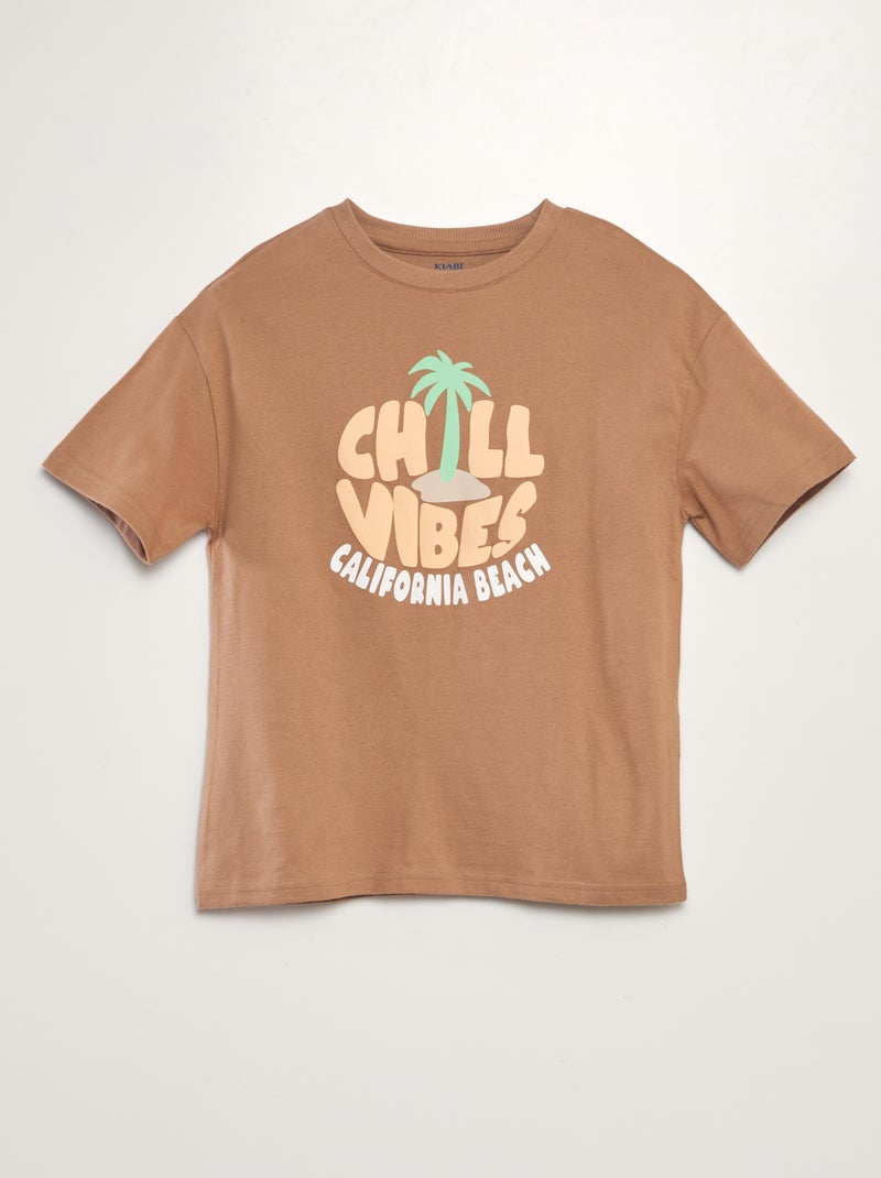 T-shirt met print BIEGE - Kiabi