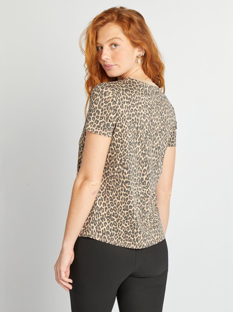T-shirt met print BIEGE - Kiabi