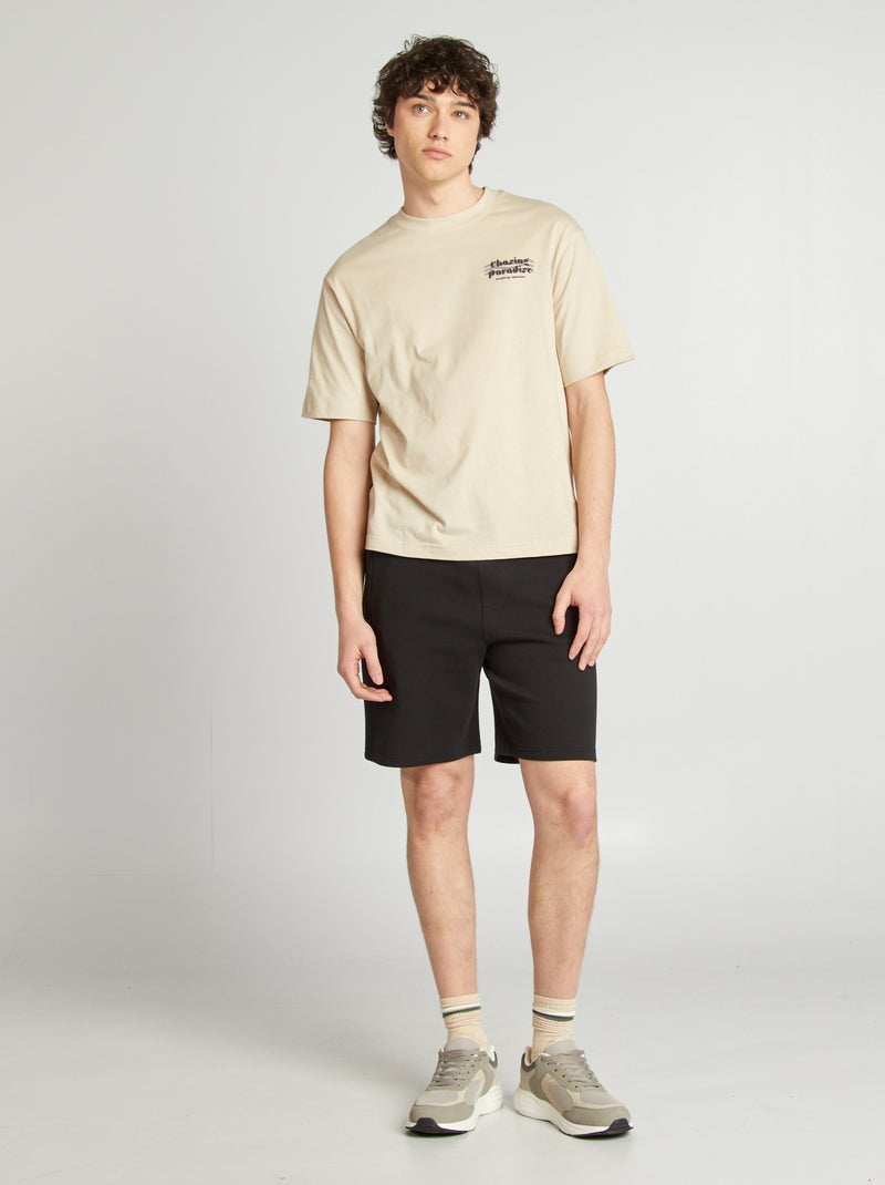 T-shirt met print BIEGE - Kiabi