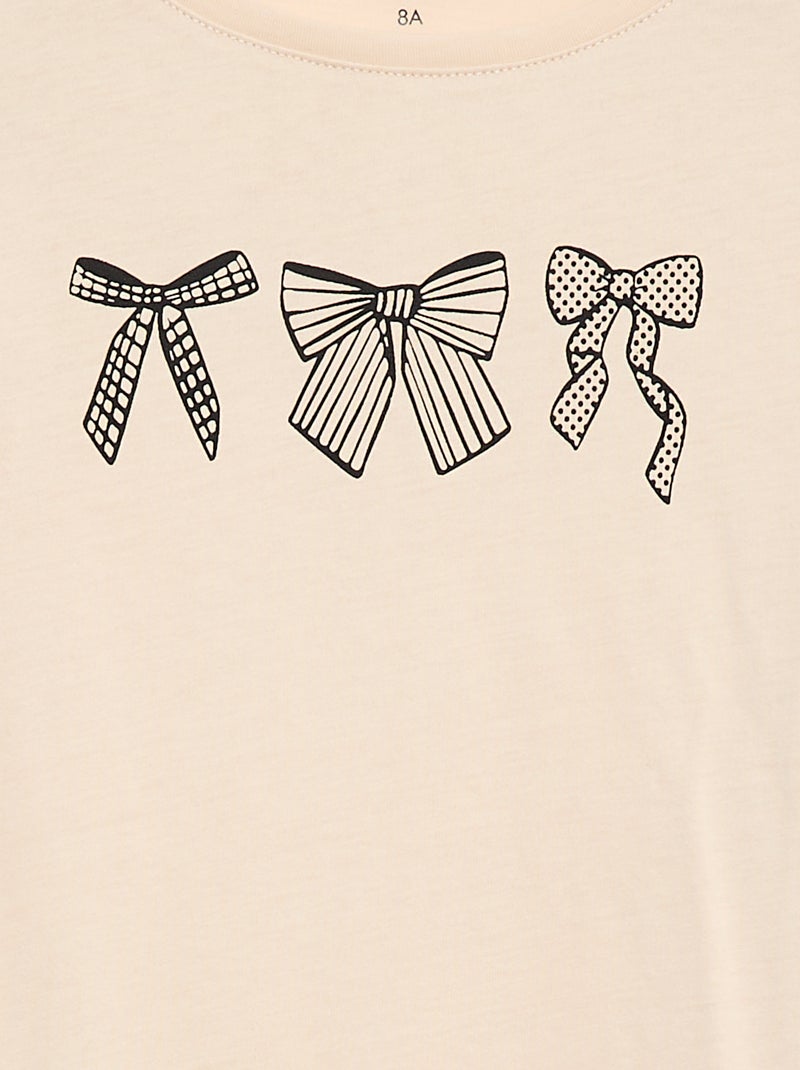 T-shirt met print Biege - Kiabi