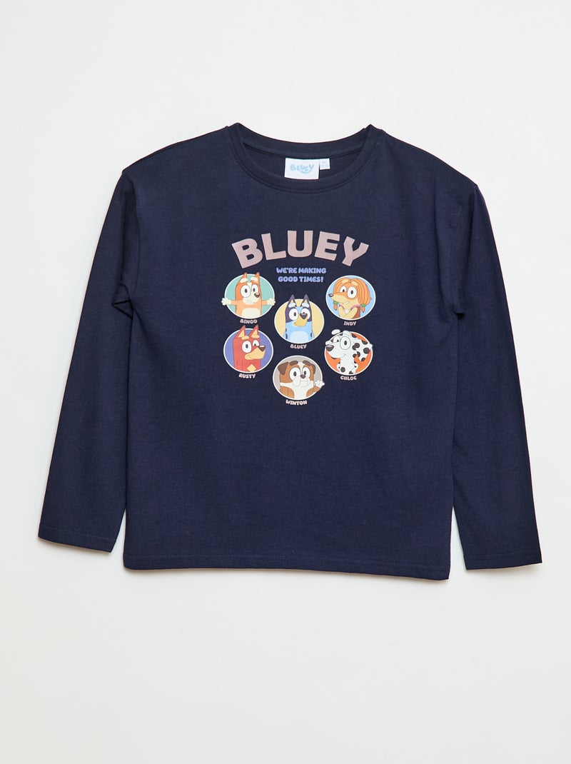 T-shirt met print 'Bluey' Blauw - Kiabi