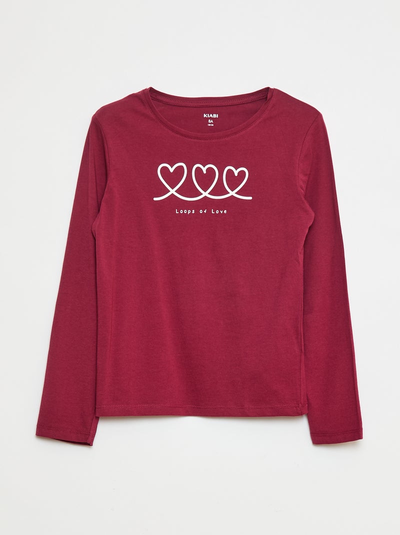 T-shirt met print Bruin - Kiabi