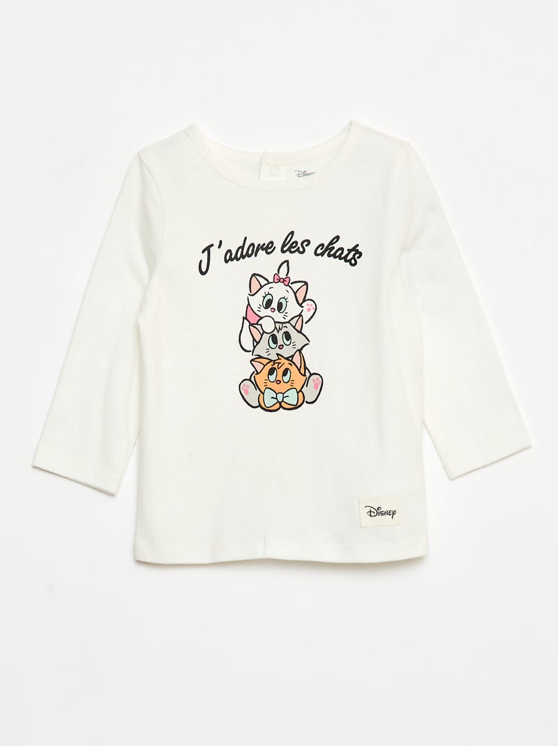 T-shirt met print 'De Aristokatten' 'Disney' Wit - Kiabi