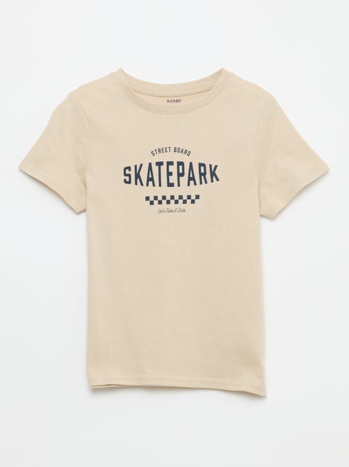 T-shirt met print en boodschap - Kiabi