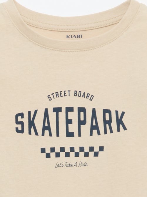 T-shirt met print en boodschap - Kiabi