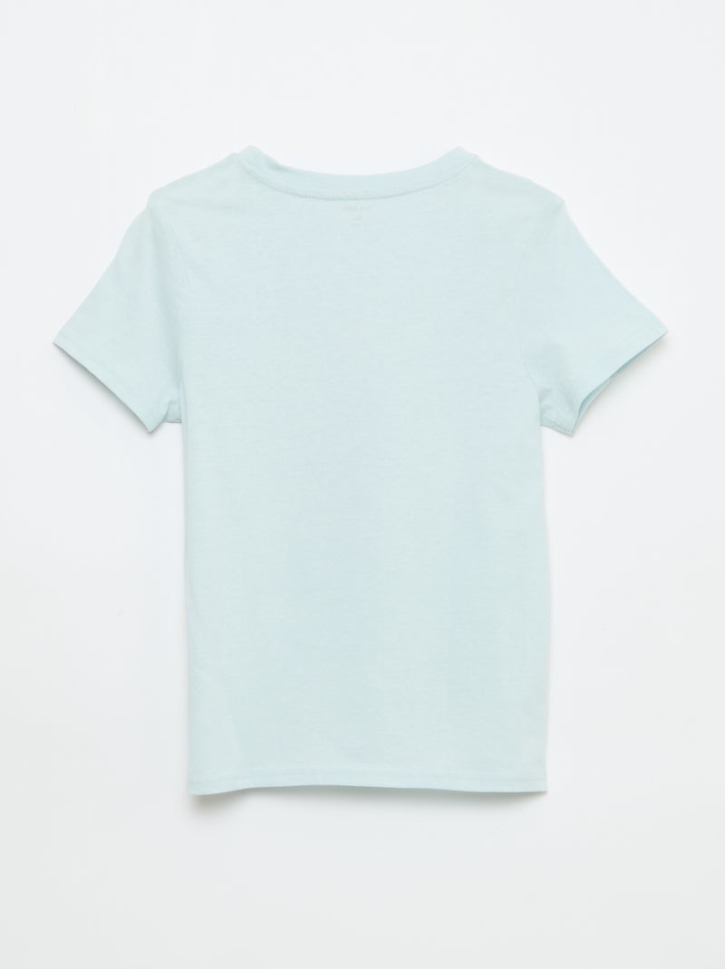 T-shirt met print en boodschap Blauw - Kiabi