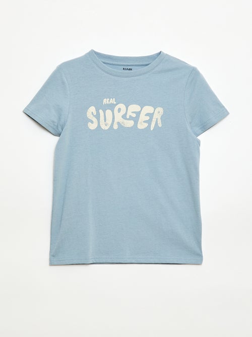 T-shirt met print en boodschap - Kiabi