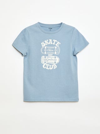 T-shirt met print en boodschap