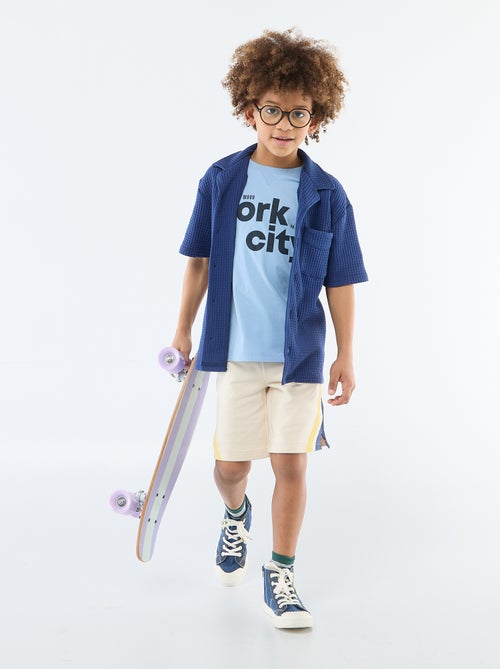 T-shirt met print en boodschap - Kiabi