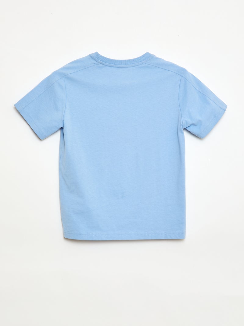 T-shirt met print en boodschap Blauw - Kiabi