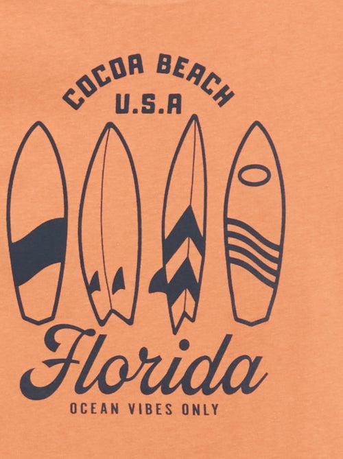 T-shirt met print en boodschap - Kiabi