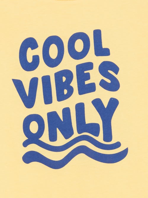 T-shirt met print en boodschap - Kiabi