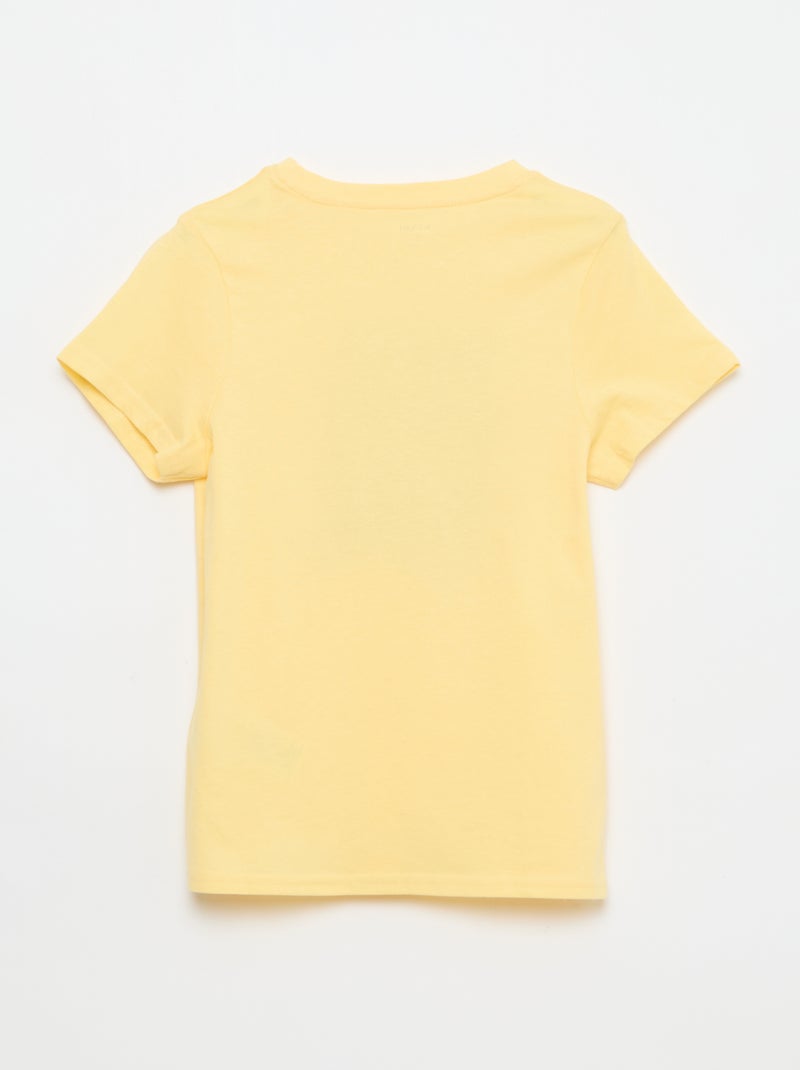 T-shirt met print en boodschap Geel - Kiabi
