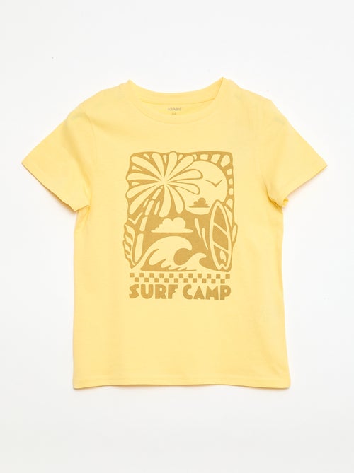 T-shirt met print en boodschap - Kiabi